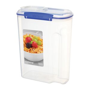 Sistema Cereal Klip It Container White and Blue 4.2 Liter